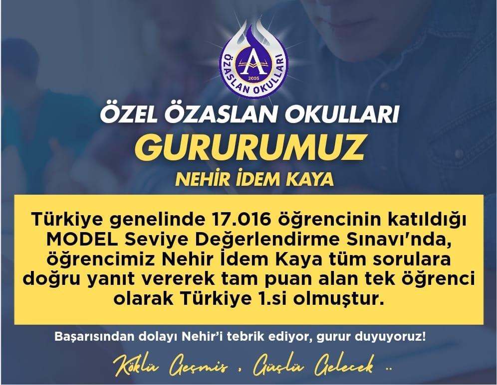 Özel Özaslan Okulları Gururumuz